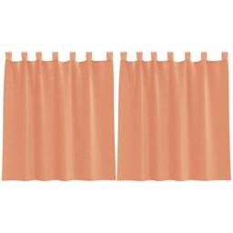 Berkfield Home Voile Curtains with Loops 2 pcs Terracotta 140x140 cm in Orange