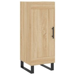 Berkfield Home Highboard Sonoma Oak 34.5x34x180 cm Engineered Wood in Brown - thumbnail 5