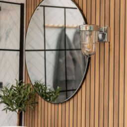 ValueLights Fanar Lantern IP44 Rated Bathroom Outdoor Wall Light in Metallic Silver - thumbnail 3