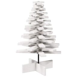 Berkfield Home Wooden Christmas Tree for Decoration White 80 cm Solid Wood Pine - thumbnail 5