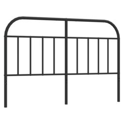 Berkfield Home Metal Headboard Black 140 cm - thumbnail 2