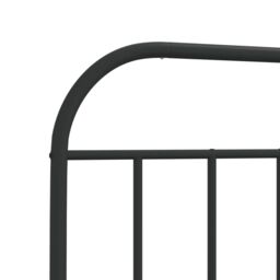 Berkfield Home Metal Headboard Black 140 cm - thumbnail 6