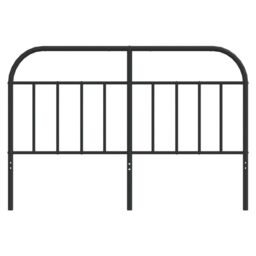 Berkfield Home Metal Headboard Black 140 cm - thumbnail 4
