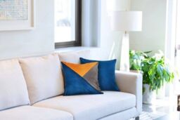 New Edge Blinds Picasso Cushion Cover in Blue - Size: 43 cm x 43 cm - thumbnail 2