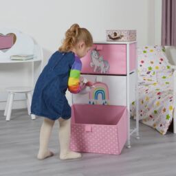 Liberty House Toys Unicorn 3 Drawer Storage Chest in Light Pink - thumbnail 3