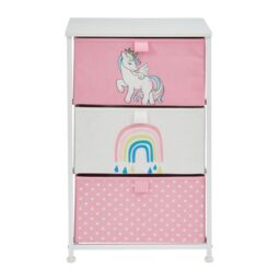 Liberty House Toys Unicorn 3 Drawer Storage Chest in Light Pink - thumbnail 7