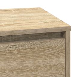 Berkfield Home Bedside Cabinet with LED Sonoma Oak 71x34, 5x75 cm Engineered Wood in Beige - thumbnail 9
