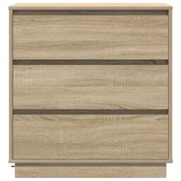 Berkfield Home Bedside Cabinet with LED Sonoma Oak 71x34, 5x75 cm Engineered Wood in Beige - thumbnail 6