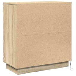 Berkfield Home Bedside Cabinet with LED Sonoma Oak 71x34, 5x75 cm Engineered Wood in Beige - thumbnail 8