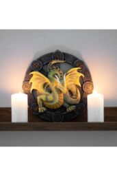KDMD Mabon Dragon Resin Wall Plaque in Yellow - thumbnail 4