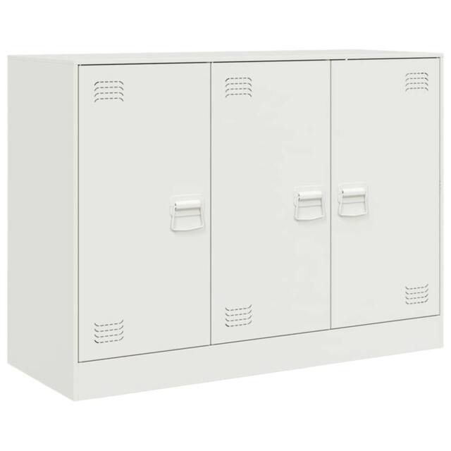 Berkfield Home Sideboard White 99x39x73 cm Steel - Size: 99 x 39 x 73 cm - image 1