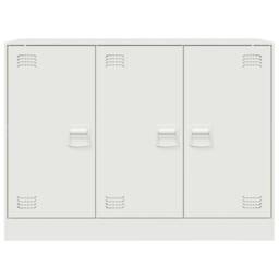 Berkfield Home Sideboard White 99x39x73 cm Steel - Size: 99 x 39 x 73 cm - thumbnail 6