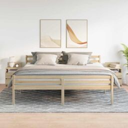 Berkfield Home Bedside Cabinets 2 pcs with 2 Drawers Sonoma Oak 40x33x60 cm in Brown - Size: 40 x 33 x 60 cm - thumbnail 3