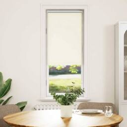 Berkfield Home Roller Blind Blackout Light Grey 85x230 cm Fabric Width 80.7 cm P… in Off-White - thumbnail 2
