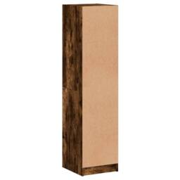 Berkfield Home Highboard with Glass Door Smoked Oak 35x37x142 cm in Brown - Size: 35 x 37 x 142 cm - thumbnail 8