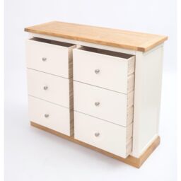 Cabinet Bits Trevi 6 Drawer Chest of Drawers Chrome Knob in Off-White - thumbnail 4