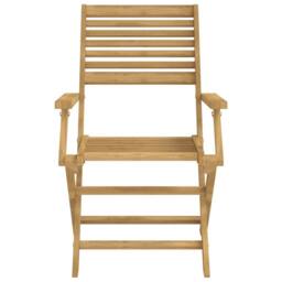 Berkfield Home Beautiful Folding Garden Chairs 2 pcs 54.5x61.5x86.5 cm Solid Woo in Brown - thumbnail 5