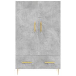 Berkfield Home Highboard Concrete Grey 69.5x31x115 cm Engineered Wood - thumbnail 6