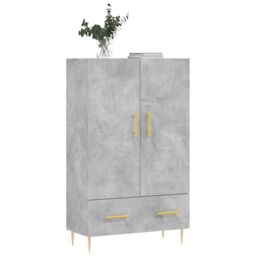 Berkfield Home Highboard Concrete Grey 69.5x31x115 cm Engineered Wood - thumbnail 3