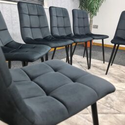 KOSY KOALA Kitchen Dining Chairs Set Of 6 Black Tufted Chairs Velvet Chairs - thumbnail 3