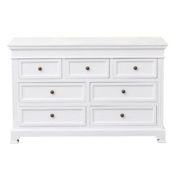 Melody Maison Large White 7 Drawer Chest Of Drawers - Daventry White Range - thumbnail 1