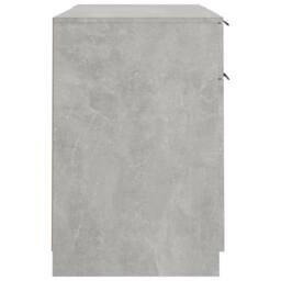Berkfield Home Elegant Desk with Side Cabinet Concrete Grey Engineered Wood - thumbnail 8