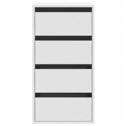 Berkfield Home Classic Corner Chest of Drawers White 40x41x76 cm Engineered Wood - Size: 40 x 41 x 76 cm - thumbnail 4
