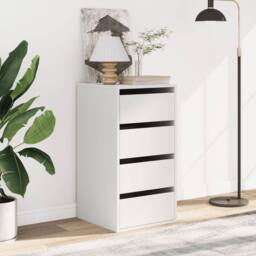 Berkfield Home Classic Corner Chest of Drawers White 40x41x76 cm Engineered Wood - Size: 40 x 41 x 76 cm - thumbnail 1