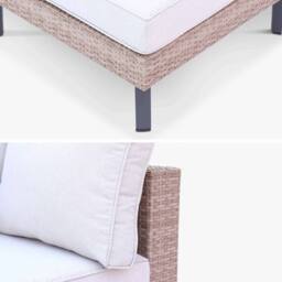 sweeek 5-seater Polyrattan Garden Sofa Set in Beige - thumbnail 4