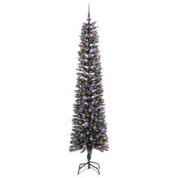 Berkfield Home Elegant Artificial Christmas Tree with 300 LEDs Green 58 x 58 x 240 cm - thumbnail 1