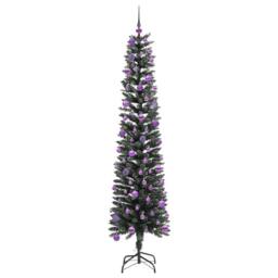 Berkfield Home Elegant Artificial Christmas Tree with 300 LEDs Green 58 x 58 x 240 cm - thumbnail 4