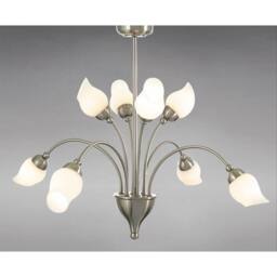 Netlighting Rimini Pendant 8 Light G9 Satin Chrome in Grey - thumbnail 2
