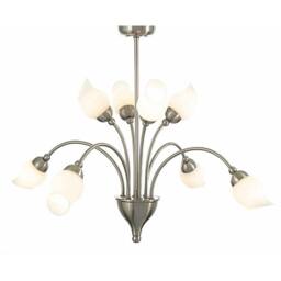 Netlighting Rimini Pendant 8 Light G9 Satin Chrome in Grey - thumbnail 1