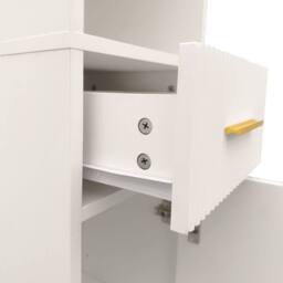 Hygrad Built to Survive Tall Bathroom Storage Unit Small Spaces Narrow Cabinet Drawer Shelves in White - thumbnail 5
