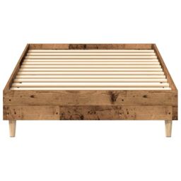 Berkfield Home Bed Frame No Mattress Old Wood 100x200 cm Engineered Wood in Brown - thumbnail 5