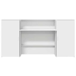 Berkfield Home Reception Desk White 200x50x103.5 cm Engineered Wood - thumbnail 5