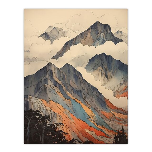 Artery8 Ben Nevis Fort William Scotland Landscape Watercolour Highlands Artwork Painting Unframed Wall Art Print Poster Home Decor Premium - image 1
