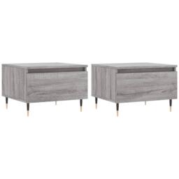 Berkfield Home Modern Coffee Tables 2 pcs Grey Sonoma 50x46x35 cm Engineered Wood - Size: 50 x 46 x 35 cm - thumbnail 3