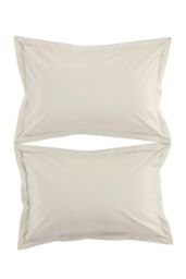 CHRISTY Pure Cotton Percale Oxford Pillowcase Pair in Beige - thumbnail 1