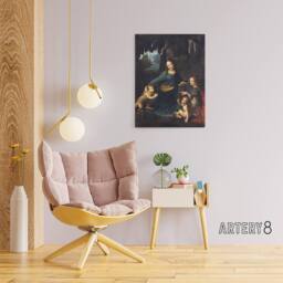 "Artery8 The Virgin of the Rocks da Vinci Vintage Canvas Wall Art in Brown - Size: W18"" x H24""" - thumbnail 3