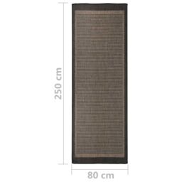 Berkfield Home Outdoor Flatweave Rug 80x250 cm Dark Brown - Size: Medium - thumbnail 6