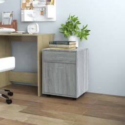 Berkfield Home Rolling Cabinet Grey Sonoma 45x38x54 cm Engineered Wood - Size: 45 x 38 x 54 cm - thumbnail 1
