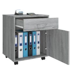 Berkfield Home Rolling Cabinet Grey Sonoma 45x38x54 cm Engineered Wood - Size: 45 x 38 x 54 cm - thumbnail 4