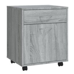 Berkfield Home Rolling Cabinet Grey Sonoma 45x38x54 cm Engineered Wood - Size: 45 x 38 x 54 cm - thumbnail 2