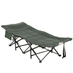 OUTSUNNY Camping Bed w/ Carry Bag, Magazine Bag & Cup Holder in Grey - thumbnail 2