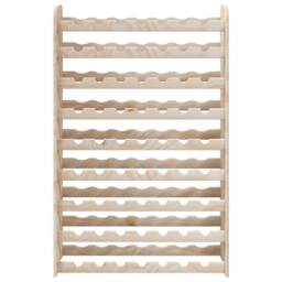 Berkfield Home Wine Rack 72.5x25x111.5 cm Solid Wood Pine in Natural - thumbnail 5