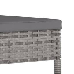 Berkfield Home Garden Dining Chairs 2 pcs Poly Rattan Grey - thumbnail 5