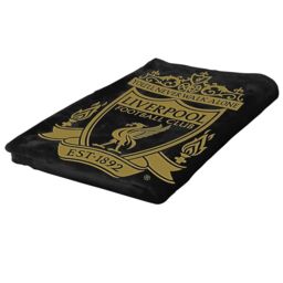 Liverpool FC Fleece Crest Blanket in Black - thumbnail 4