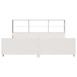 Berkfield Home Bookcase Bed without Mattress White 180x200 cm Super King Solid Wood in Brown - thumbnail 4