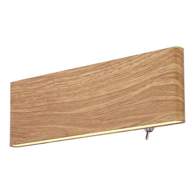 Netlighting Siegfried 23cm Integrated LED Wall Lamp Wood Look LED 3000K in Brown - image 1